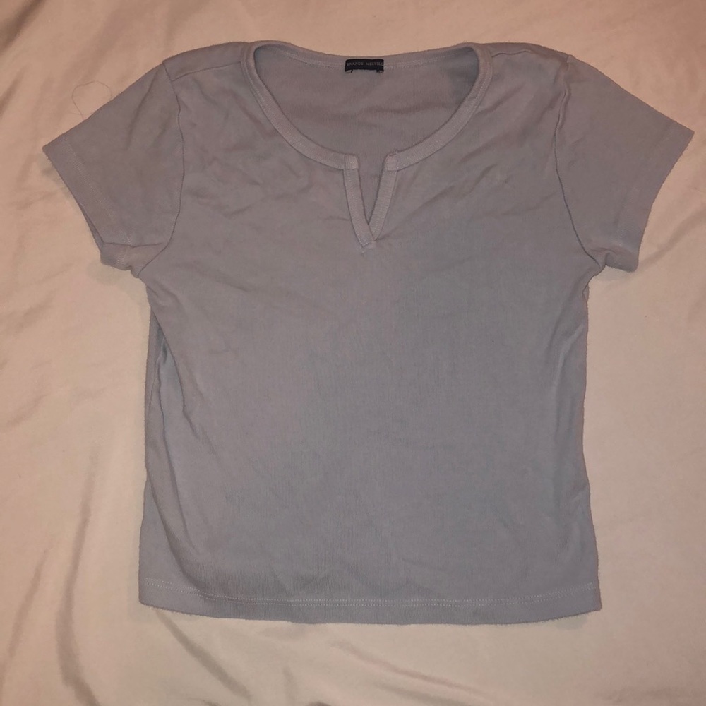 brandy melville light blue ashlyn top